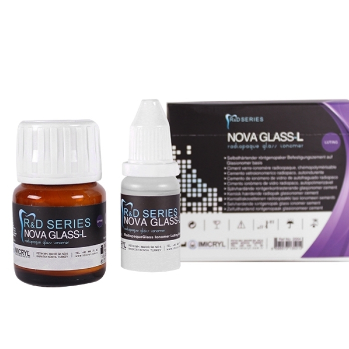 Imicryl Nova Glass L Radyopak Cam İyonomer Yapıştırma Simanı